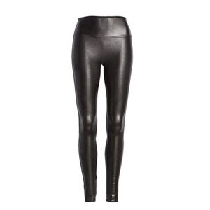 SPANX Faux Leather Leggings EUC